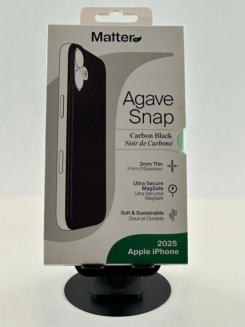 Matter Agave Snap Leather iPhone 17 Dorothy Black Case NWT MSRP: $60.00